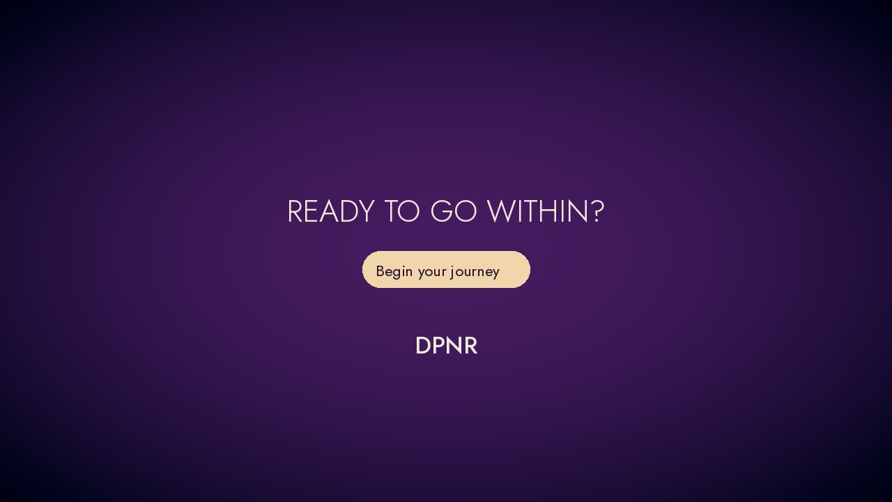 the light settles into the DPNR onboarding violet