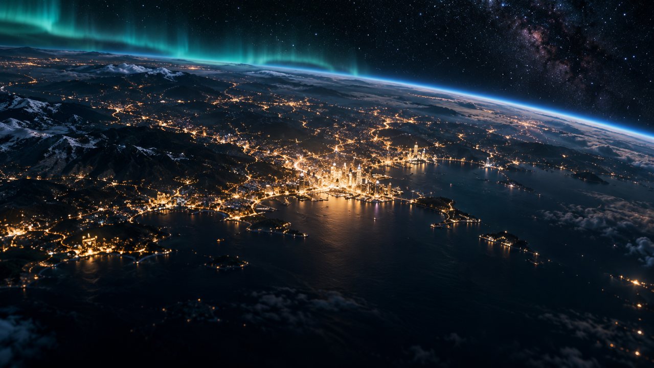 Earth at night